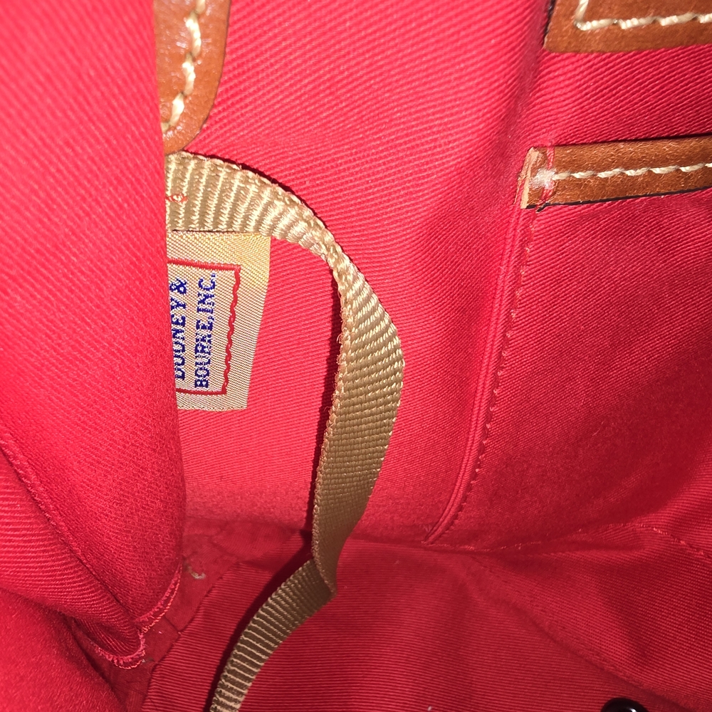 DOONEY & BOURKE Taupe Zip Zip Domed Pebbled Leather Satchel w Strap - Picture 13 of 16